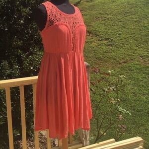 Free people red comfortable, cool summer dress